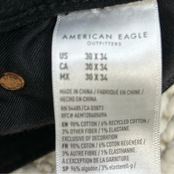American Eagle Outfitters Black Ripped Skinny Jeans - Picture 9 of 11